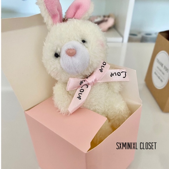 🎀🍭NEW🍭stuffed Bunny key s/phone accessories/backpack chain/handbag chain - Picture 4 of 16